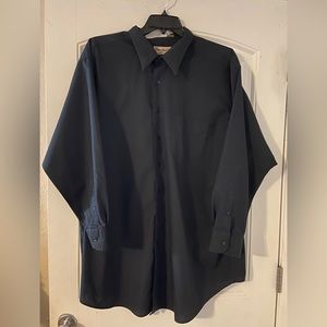 Men’s Comfort, by George Forman, Brand Classic Black LS BD Shirt 19 34/25